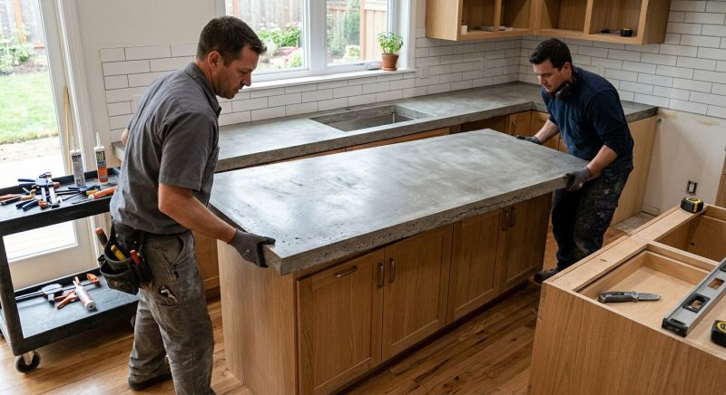 Cement Countertop Installation in Santa Rosa, CA