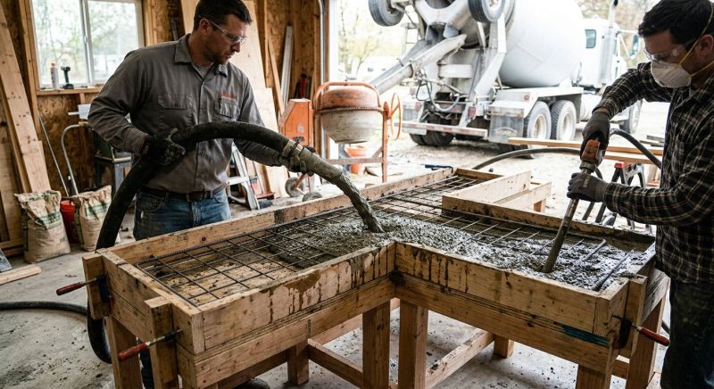 Concrete Counter Installation in Sonoma County, CA