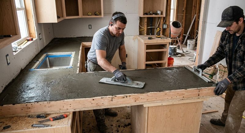 Concrete Counter Installation in Marin County, CA