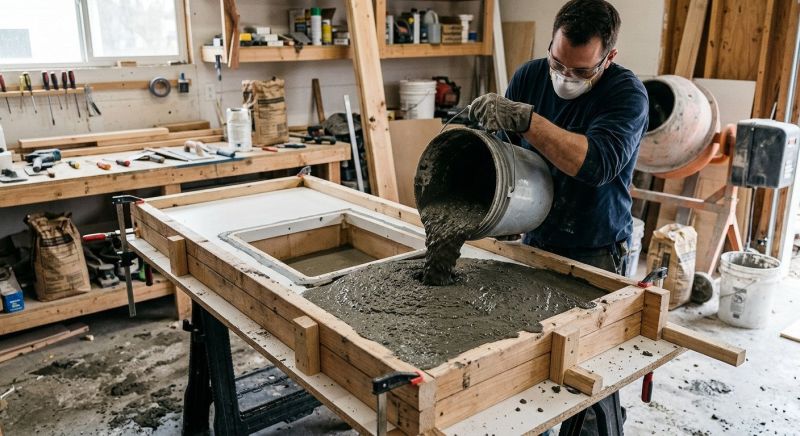 Concrete Countertop Pouring in Napa, CA