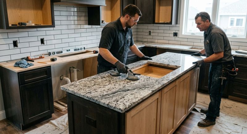 Granite Slab Installation in Santa Rosa, CA