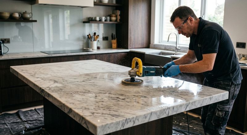 Marble Countertop Polishing in Roseville, CA