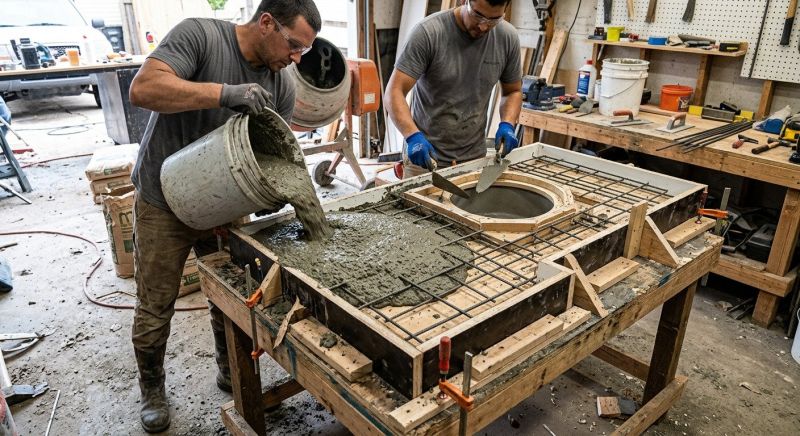 Poured Countertop Installation in Marin County, CA